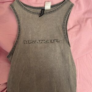 H&M Divided Ribbed Gray Tank Top